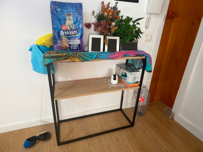 Foto de cliente de Mueble de Entrada Recibidor Rus Roble Safir y Negro 90 cm
