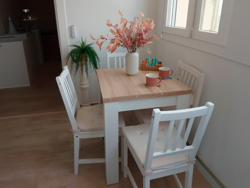 Foto de cliente de Mesa cocina extensible Livre auxiliar 78-79x67-134x67 cm