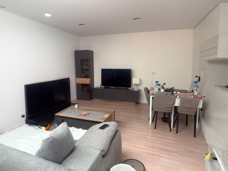 Foto de cliente de Mueble de TV Opec 184 cm 4 Puertas Roble Authe y Gris