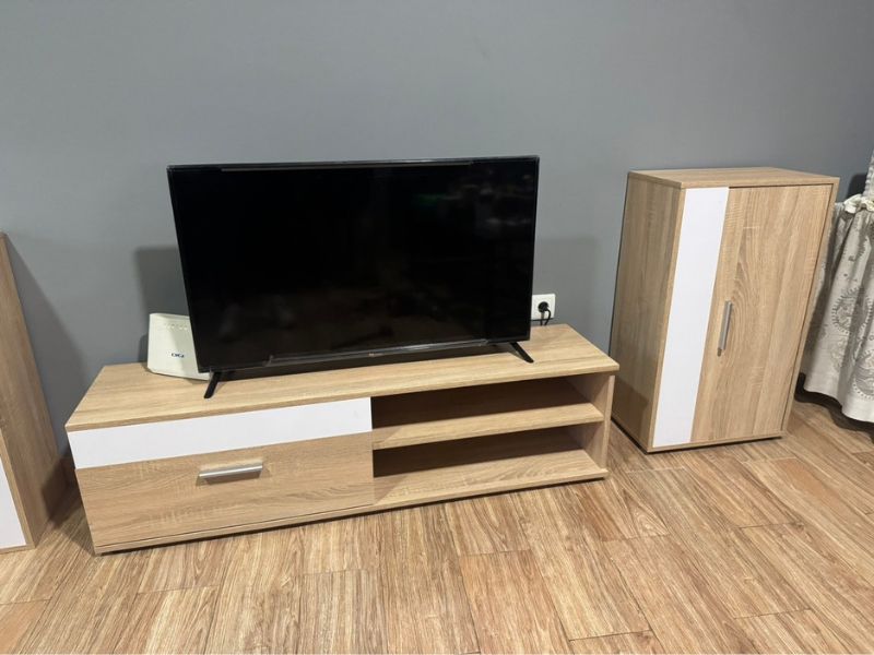 Foto de cliente de Mueble Salón Moderno Color Blanco Y Roble Sonoma 190 cm