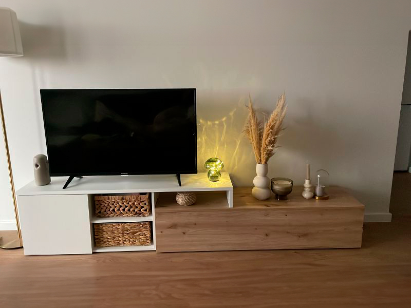 Foto de cliente de Mueble de salón Julia roble nodi y blanco artik 220 cm