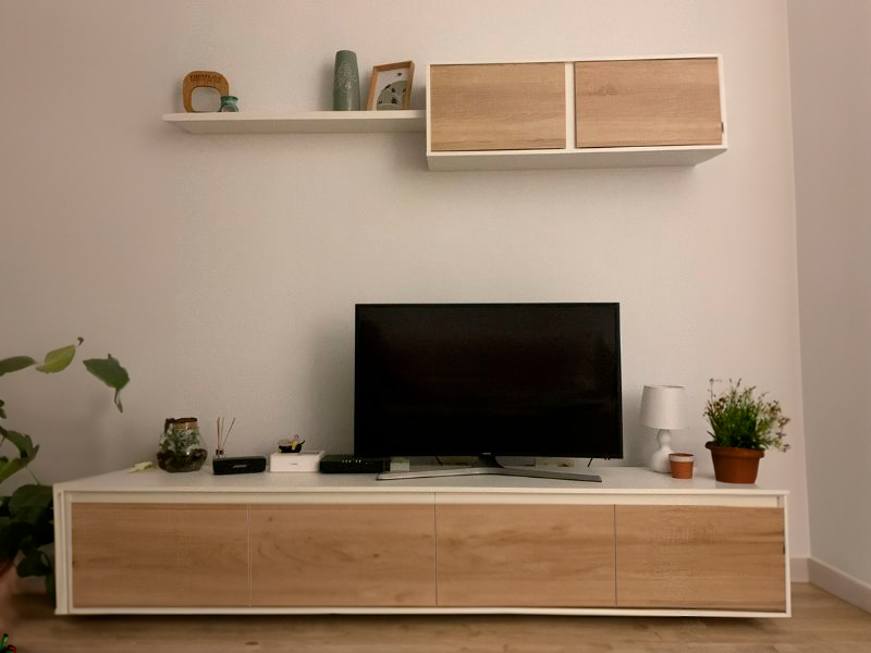 Foto de cliente de Mueble Salón TV Alida Roble Canadian Y Blanco Artik 200 cm