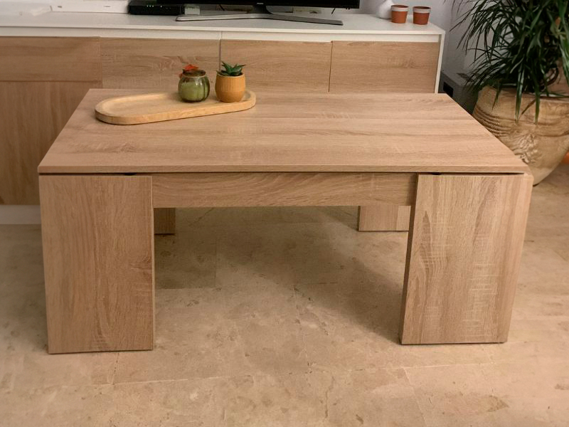 Foto de cliente de Mesa De Centro Salón Elevable Color Roble Canadian 100x50 cm