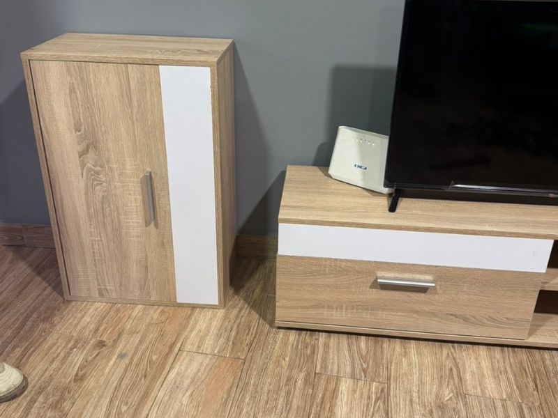 Foto de cliente de Mueble Salón Moderno Color Blanco Y Roble Sonoma 190 cm