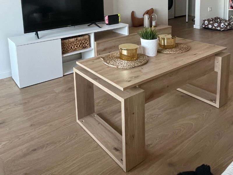 Foto de cliente de Mesa de Centro Elevable Nova Color Roble Nodi 105x55 cm