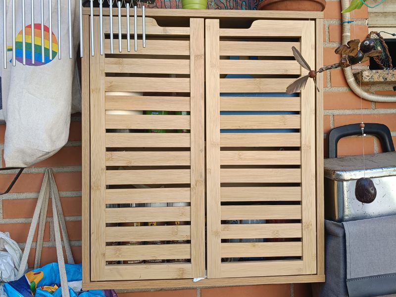 Foto de cliente de Mueble Auxiliar Sicela Bambú Color Marrón 52X59 cm