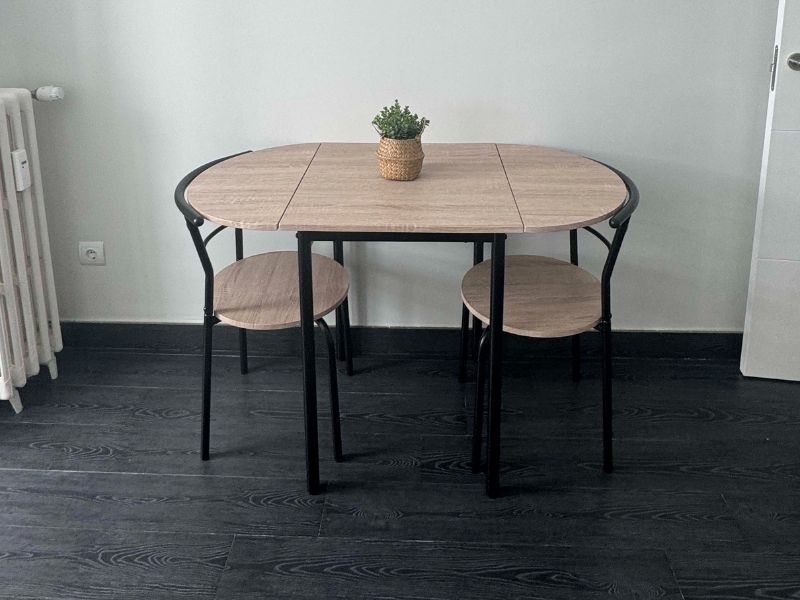 Foto de cliente de Conjunto Mesa y 2 Sillas Roble y Negro Butterfly