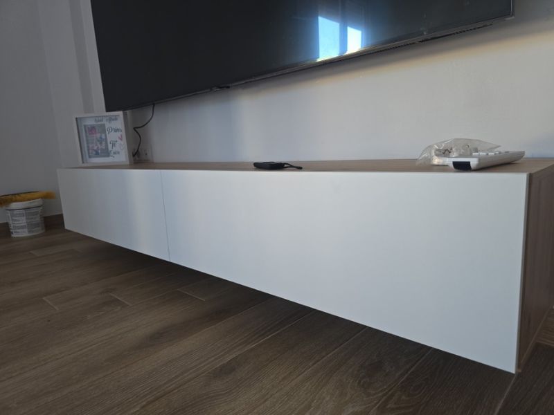 Foto de cliente de Mueble TV Kaway Salón Comedor Roble Nodi y Blanco Artik 180 cm