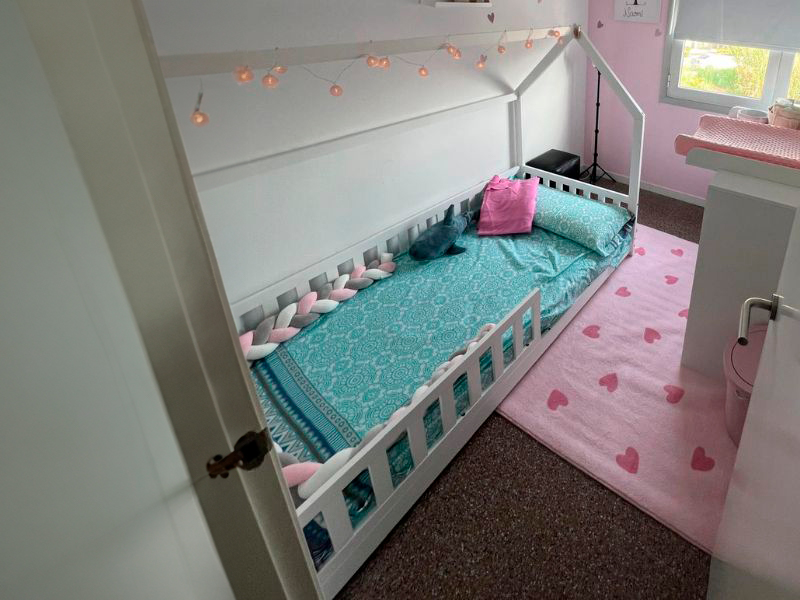 Foto de cliente de Cama Infantil Cabaña Bosco Color Blanco 90x190 cm