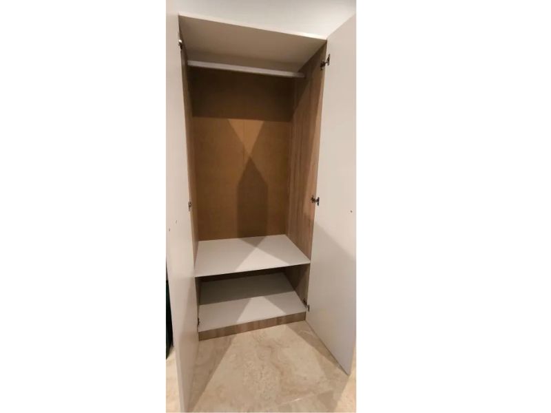 Foto de cliente de Armario 2 Puertas Tibet Color Roble Cambrian y Blanco 79x180 cm