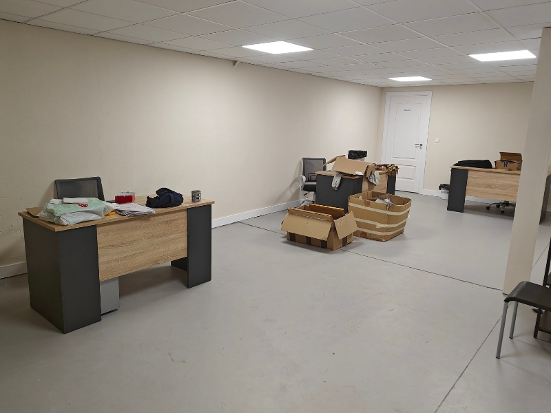 Foto de cliente de Mesa Oficina Escritorio Nibis Color Roble Sonoma y Gris Antracita 160 cm