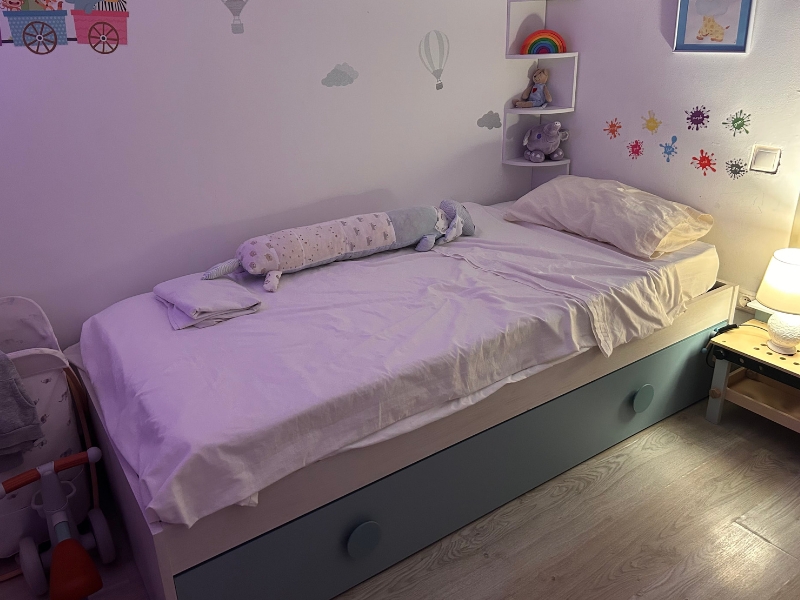 Foto de cliente de Cama Nido Doble con Cajones y Estantería Snuba 190x90 cm