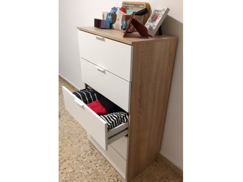 Foto de cliente de Sinfonier Blanco Roble 5 Cajones Luca 60x110 cm