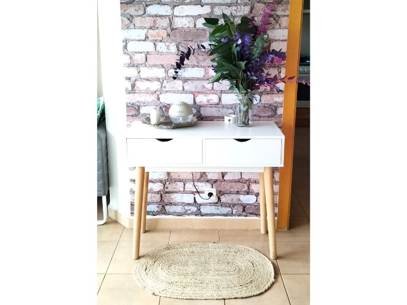 Foto de cliente de Mueble De Entrada Recibidor Fiano en color blanco 90 cm