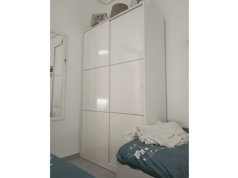 Foto de cliente de Armario con Puerta Corredera Blanco Brillo Habitación 120x200 cm