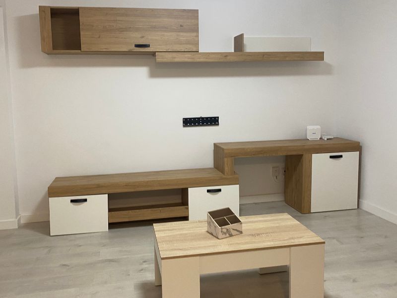 Foto de cliente de Mueble Rinconero Para Salón TV Argos Roble Naturale y Blanco Mate 293 cm