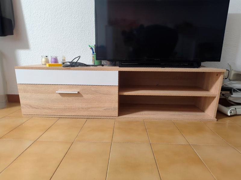 Foto de cliente de Mueble Salón Moderno Color Blanco Y Roble Sonoma 190 cm
