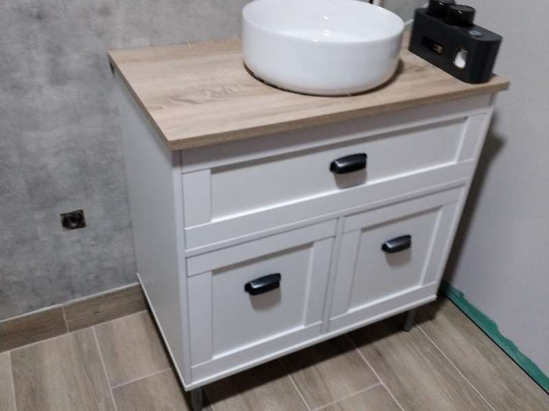 Foto de cliente de Mueble de Baño con Patas Siena Cottage 82 cm (Lavabo Opcional)