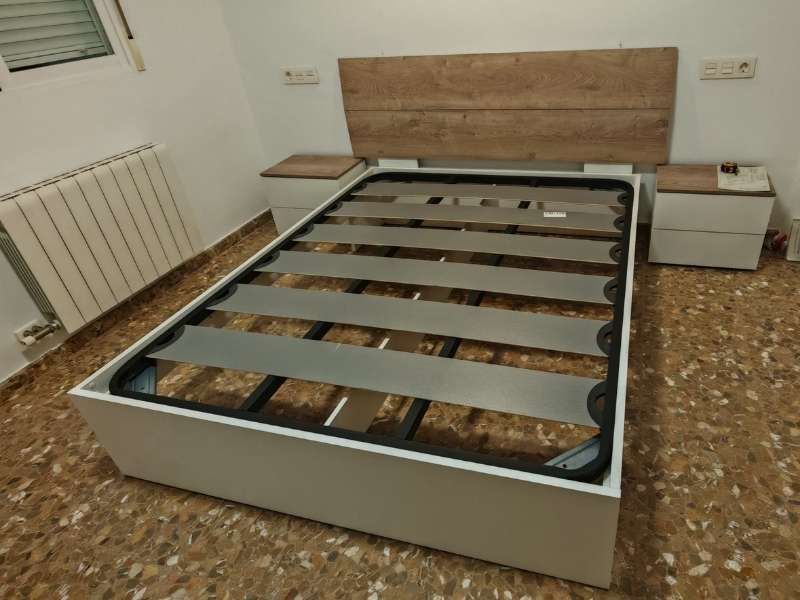 Foto de cliente de Cabecero de Cama con Mesita New Dreams Blanco Roble 276 cm