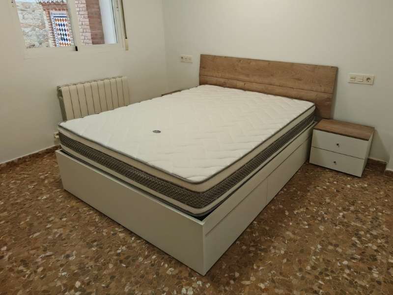 Foto de cliente de Cabecero de Cama con Mesita New Dreams Blanco Roble 276 cm