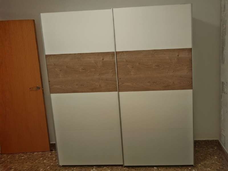 Foto de cliente de Armario con 2 Puertas Correderas Blanco y Roble 180x200 cm