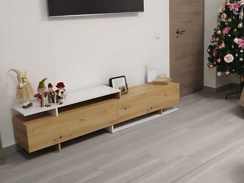 Foto de cliente de Mueble de Salón Moderno Orlis Roble Artesano y Blanco Mate 200 cm