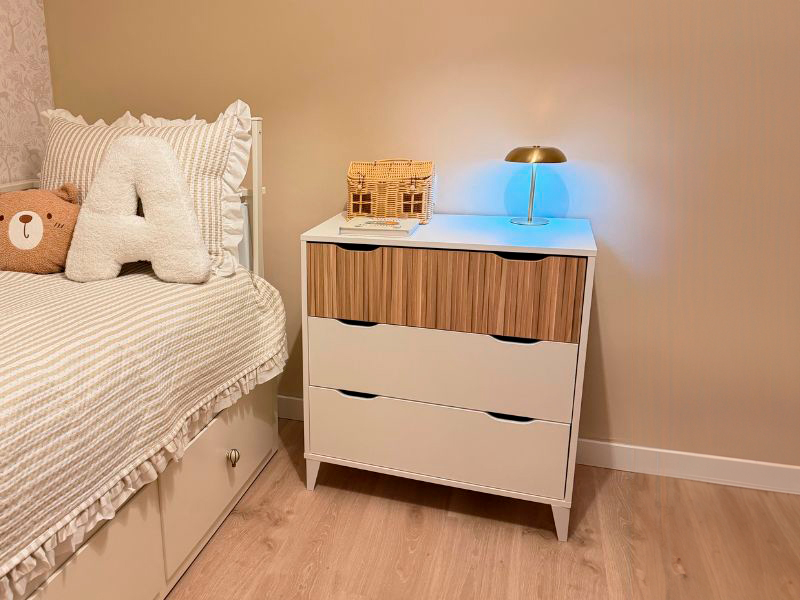 Foto de cliente de Cómoda De 3 Cajones Noite Color Blanco Artik y Natur 71x76 cm