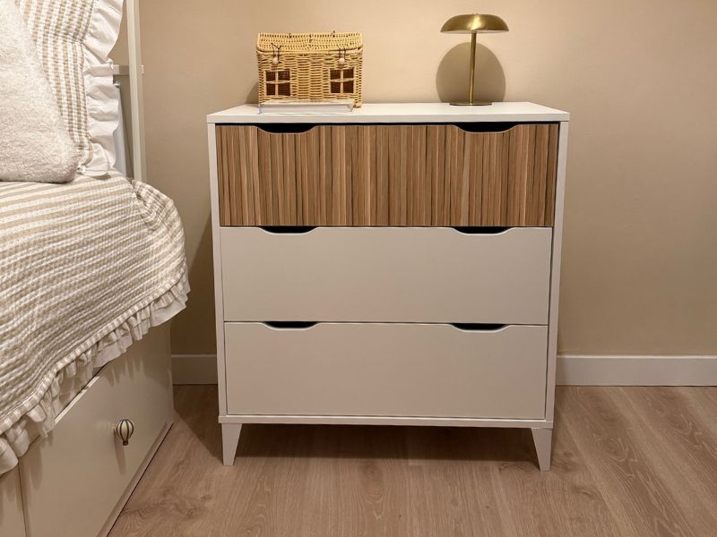 Foto de cliente de Cómoda De 3 Cajones Noite Color Blanco Artik y Natur 71x76 cm