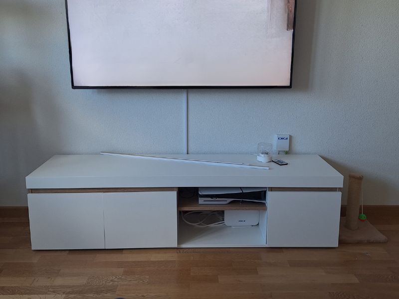 Foto de cliente de Pack Muebles De Salón Elis Estilo Nórdico Color Blanco Mate Y Naturale
