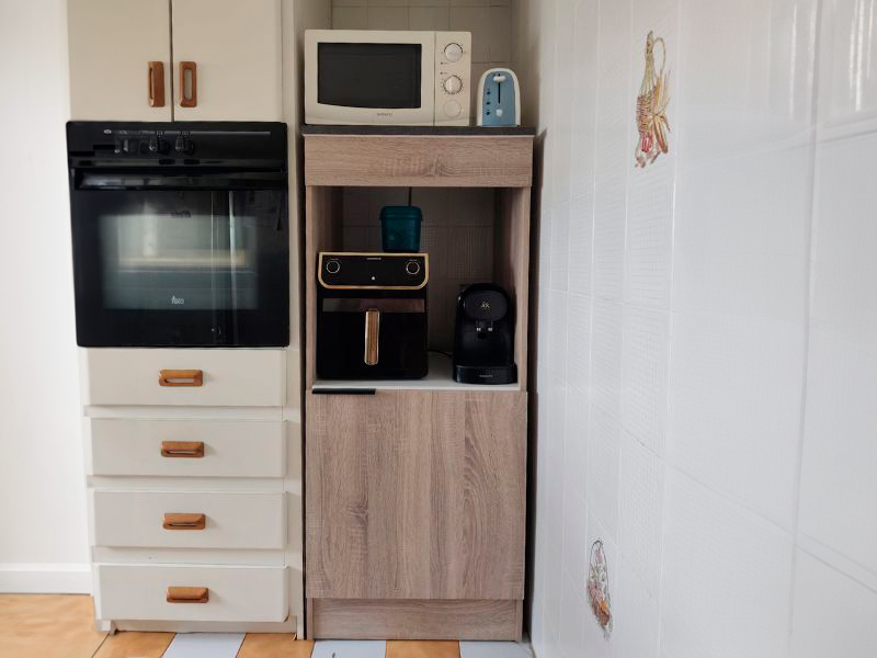 Foto de cliente de Módulo Inferior Columna Horno Arko Roble Áspero y Negro 60x60 cm