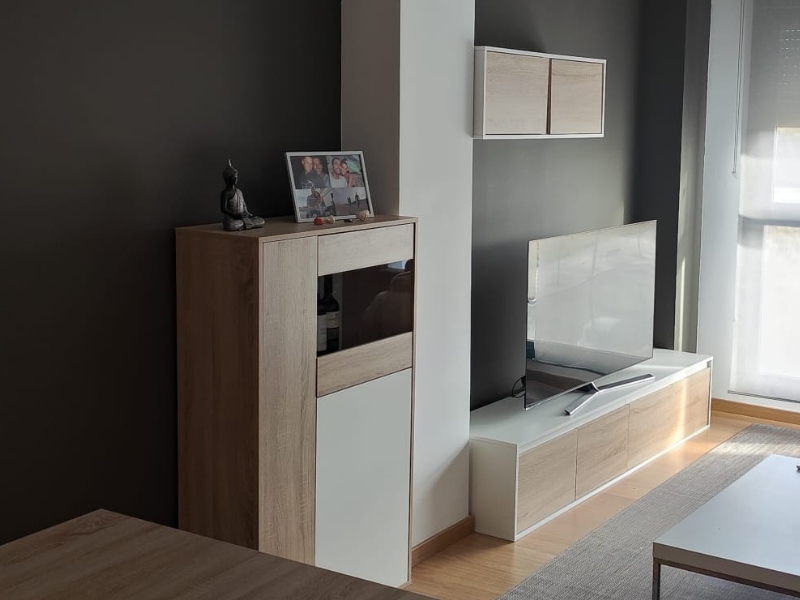 Foto de cliente de Pack Muebles De Salón Moderno En Blanco Y Roble Canadian