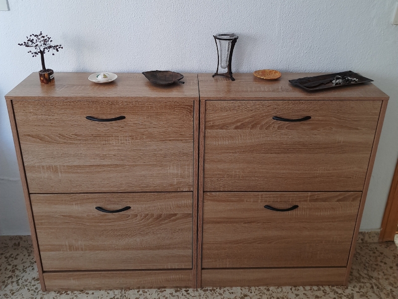 Foto de cliente de Mueble Zapatero Recibidor Loza 2 Puertas Roble Sonoma 60 cm