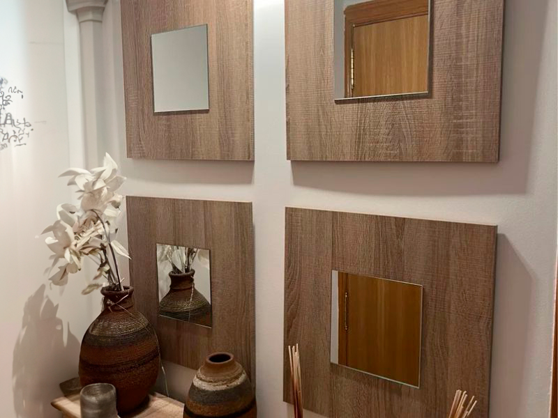 Foto de cliente de Set de 4 Espejos de Pared Lupe 45x45 cm Color Cambrian