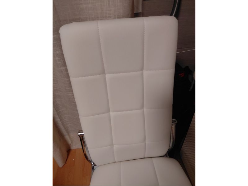 Foto de cliente de Sillas De Comedor Moderna Laci De Polipiel Y Metal Cromado Color Blanco