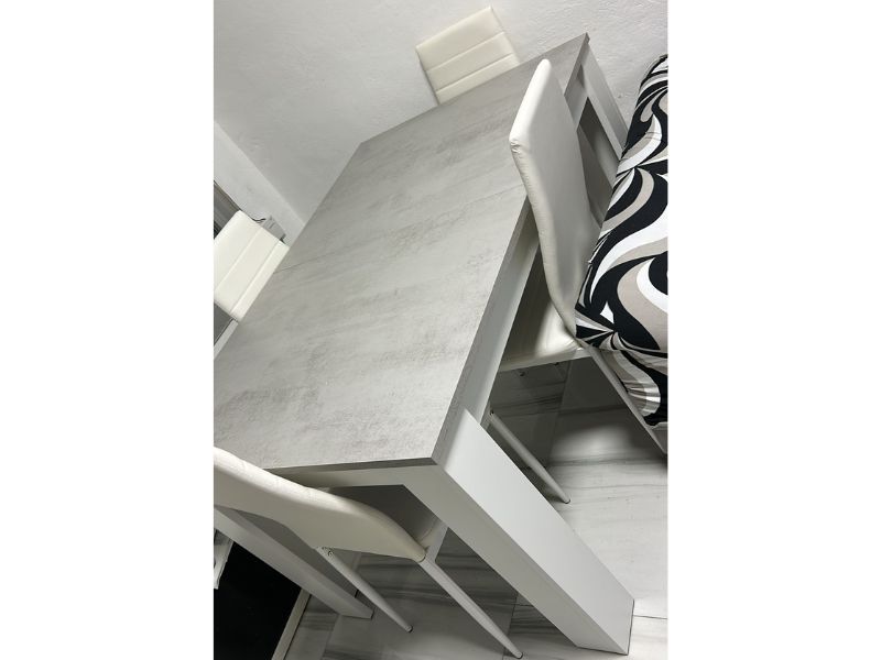 Foto de cliente de Mesa comedor extensible Cemento 140-190x90 cm