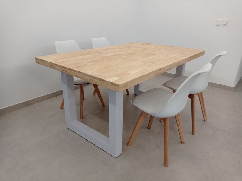 Foto de cliente de Conjunto Mesa y 4 Sillas Color Roble Nordish y Blanco