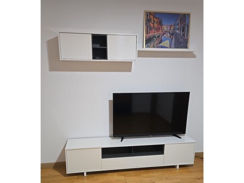 Foto de cliente de Mueble De Salón Moderno Blanco Brillo Belus 200 cm