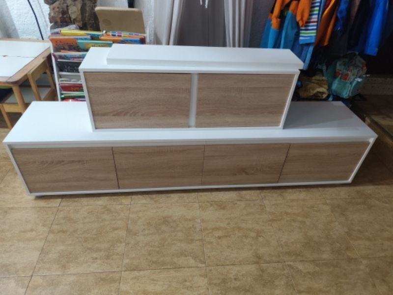 Foto de cliente de Mueble Salón TV Alida Roble Canadian Y Blanco Artik 200 cm