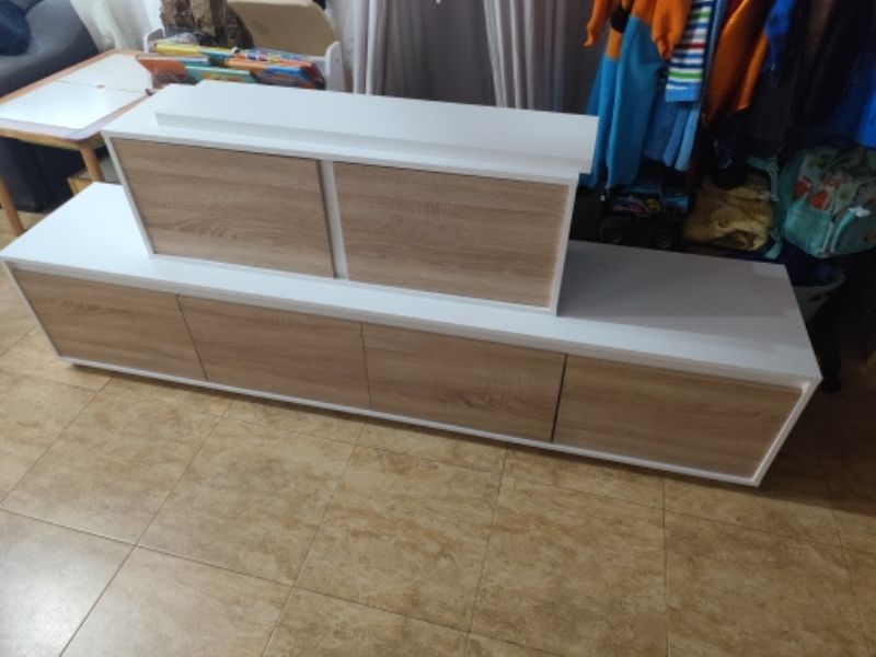 Foto de cliente de Mueble Salón TV Alida Roble Canadian Y Blanco Artik 200 cm