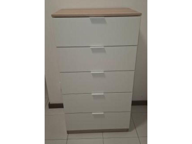 Foto de cliente de Sinfonier Blanco Roble 5 Cajones Luca 60x110 cm