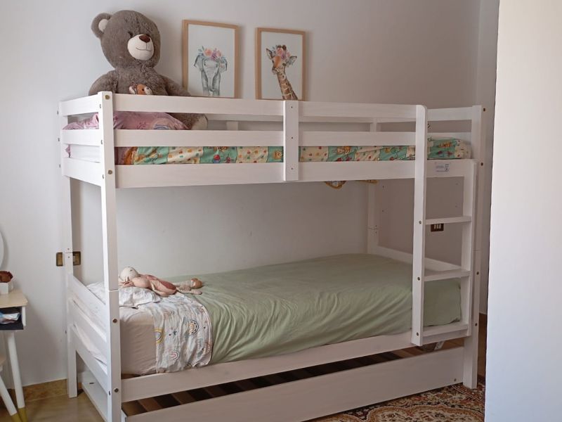 Foto de cliente de Litera Juvenil Rabbit Con Cajón Inferior Color Blanco Estilo Moderno 195x153x101 cm