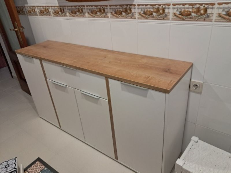 Foto de cliente de Aparador Salón Acces 4 Puertas Roble Hamilton y Blanco Mate 161 cm