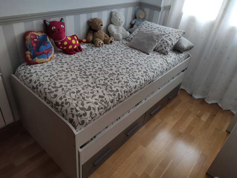 Foto de cliente de Cama Nido Doble con Cajones Juvenil 190x90 cm
