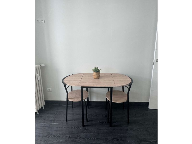 Foto de cliente de Conjunto Mesa y 2 Sillas Roble y Negro Butterfly