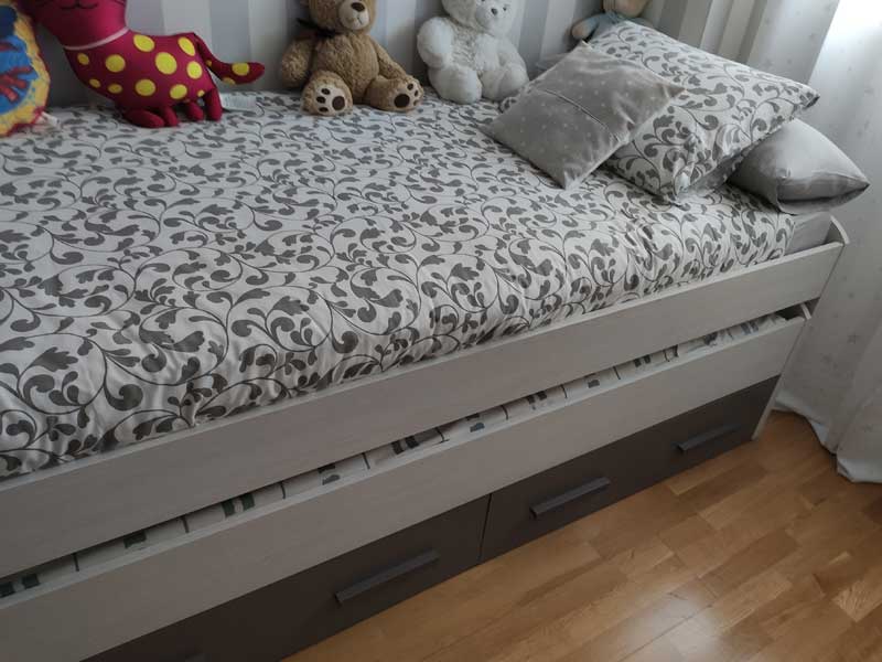 Foto de cliente de Cama Nido Doble con Cajones Juvenil 190x90 cm