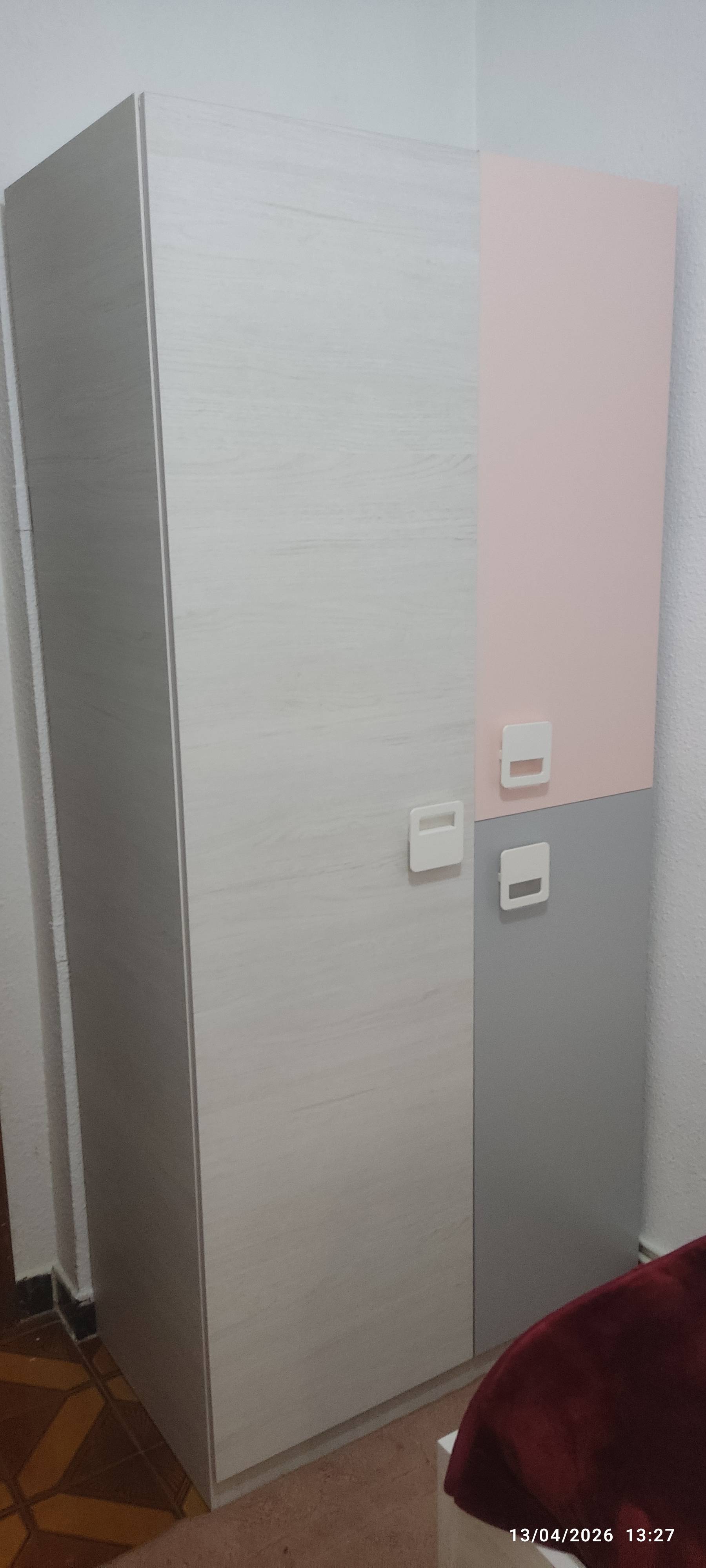Foto de cliente de Habitación Juvenil Moderna Gris y Rosa Juvenil Completa CON SOMIERES