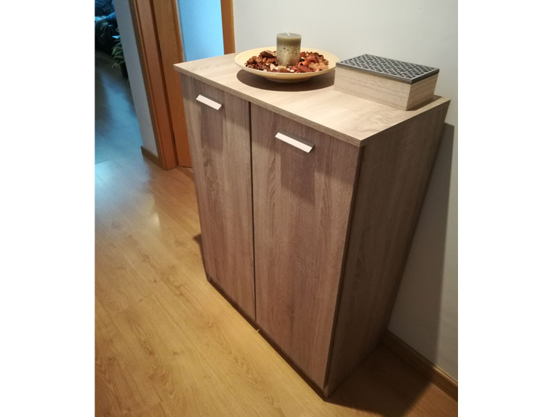 Foto de cliente de Mueble Zapatero Recibidor Dormitorio Armario Bajo Roble Cambrian 74 cm