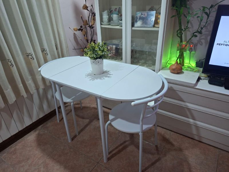 Foto de cliente de Conjunto Mesa + 2 sillas Blanco Butterfly