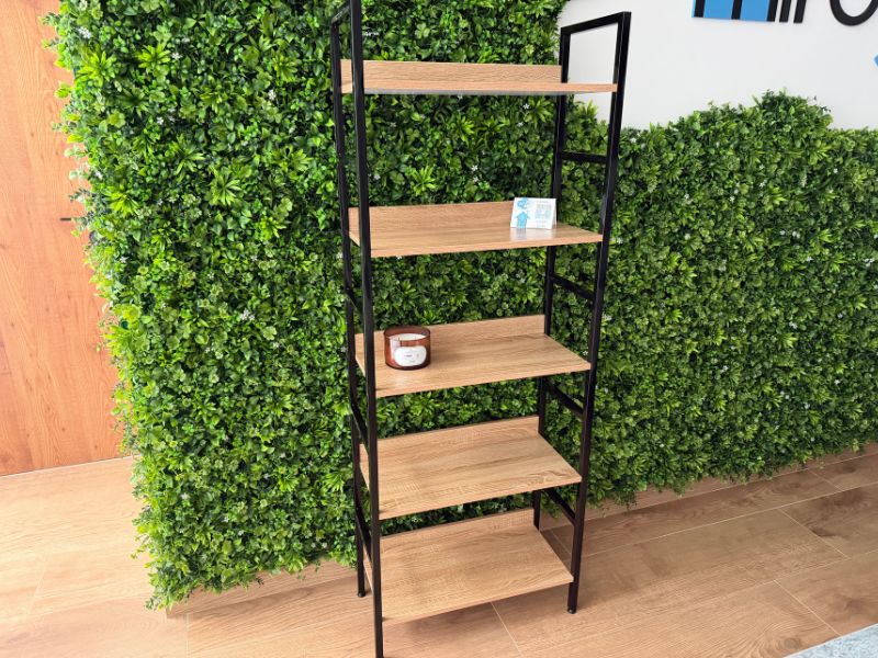 Foto de cliente de Estantería Librería 5 Estantes Rubi Color Roble Cambrian y Negro 60x160x28 cm