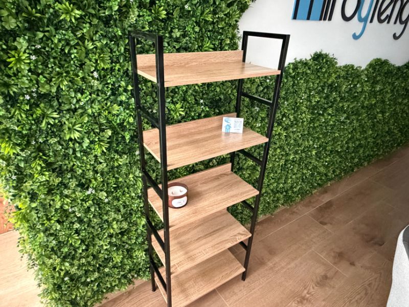 Foto de cliente de Estantería Librería 5 Estantes Rubi Color Roble Cambrian y Negro 60x160x28 cm